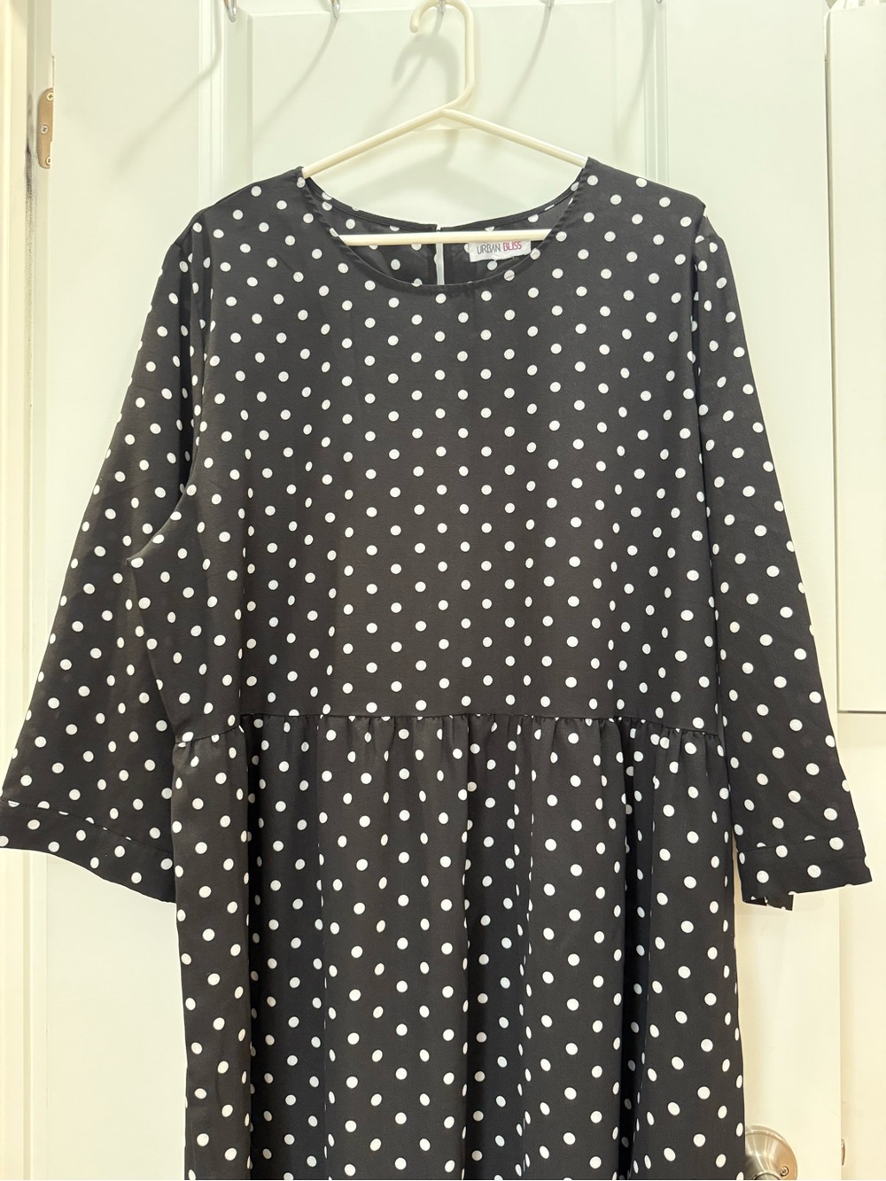 ASOS Curve Black Polka Dot Midi Dress